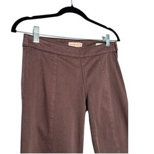 Tory Burch Legging Pants Chocolate Brown Stretchy Zip Ankle Size 26